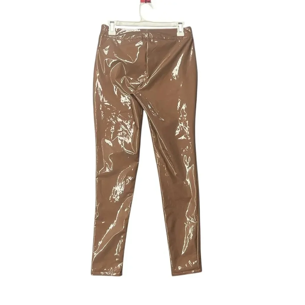 Forever 21 Faux Patent Leather Beige Sz S
Mid Rise Bodycon Skinny Pants - Picture 3 of 8